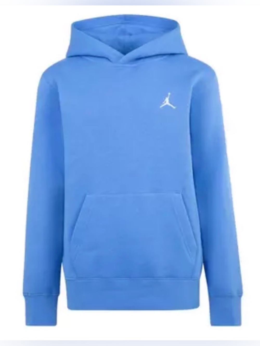 Jordan Brooklyn Fleece Hoodie Blue Jumpman Pullover Pocket Kids Large L 12-13